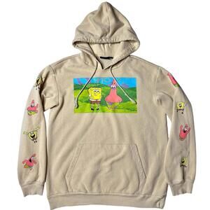 Nickelodeon Sponge Bob Patrick Graphic Hoodie Tan Unisex M